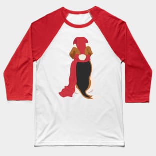 Christmas Beagle Back Baseball T-Shirt